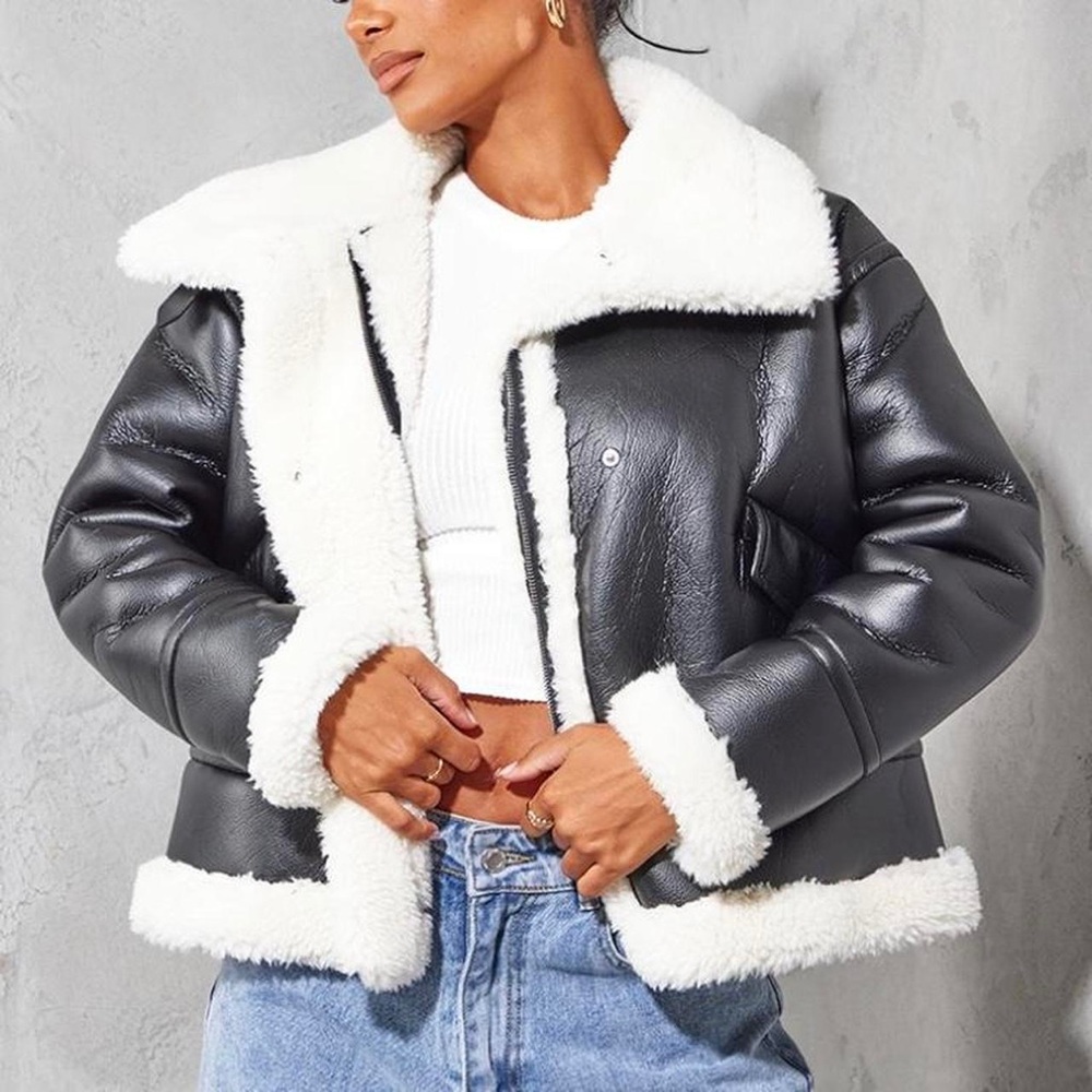🖤 PrettyLittleThing Aviator Jacket – US 4 🤍